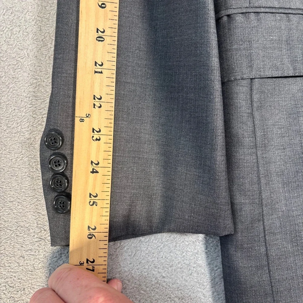 Hickey Freeman 2 Pc Suit Mens 42 Long Loro Piana Super 130's Wool‎ Madison Gray